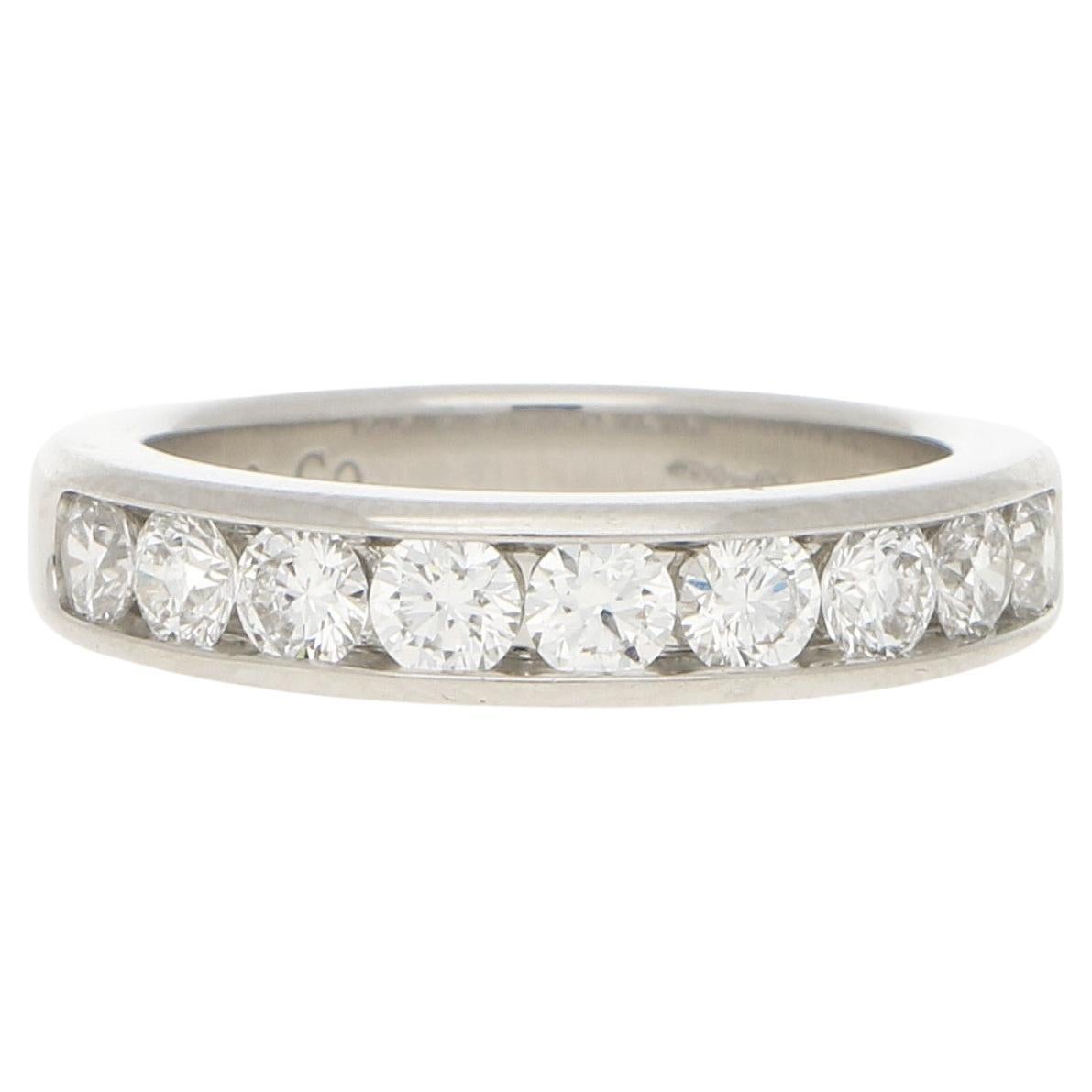 Tiffany & Co., Vintage Halb-Eternity-Ring Diamant