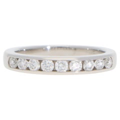 Weinlese Tiffany & Co. Halb-Eternity-Ring aus Platin mit Diamanten