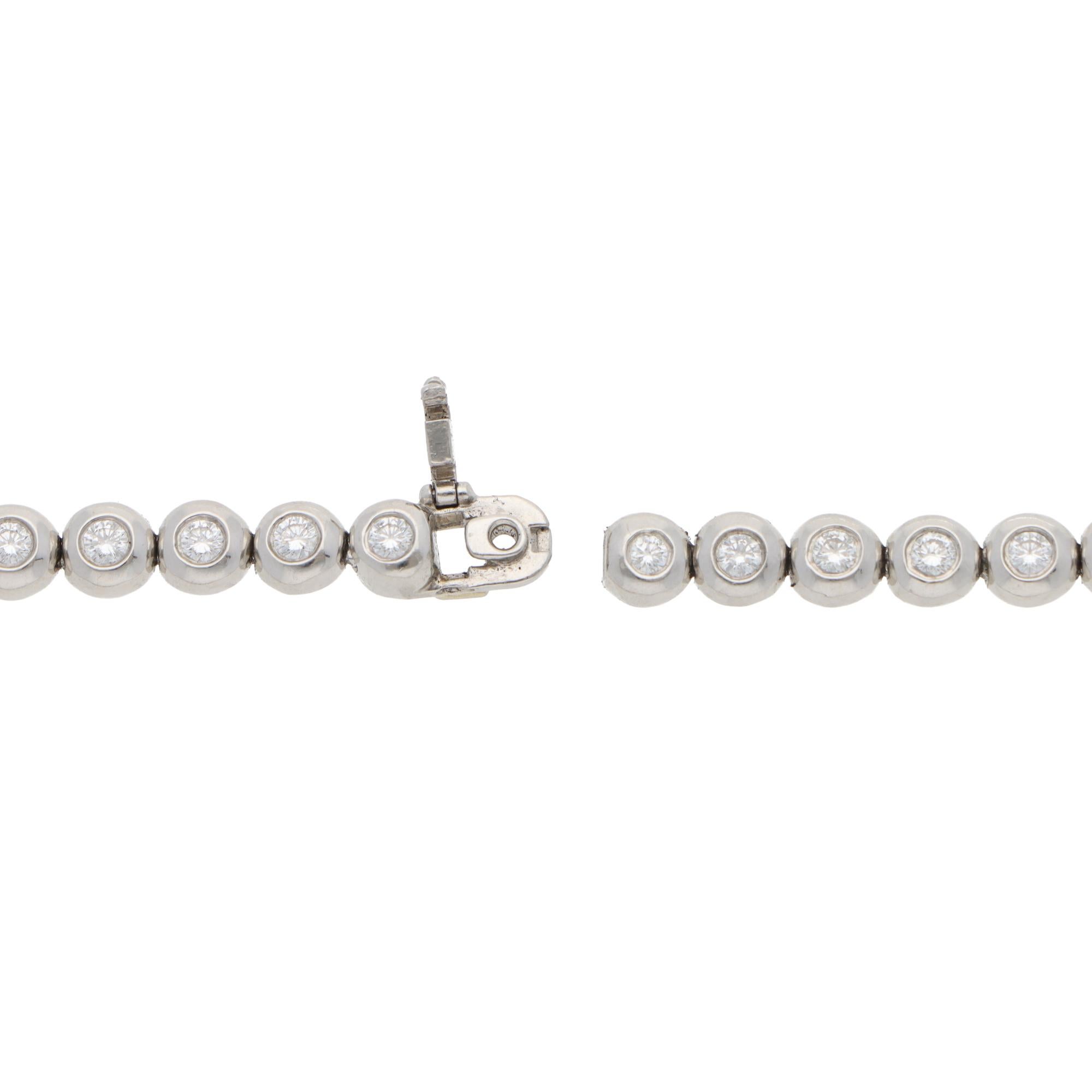 Moderno Tiffany & Co. d'epoca. Collana Diamond Line in platino in vendita