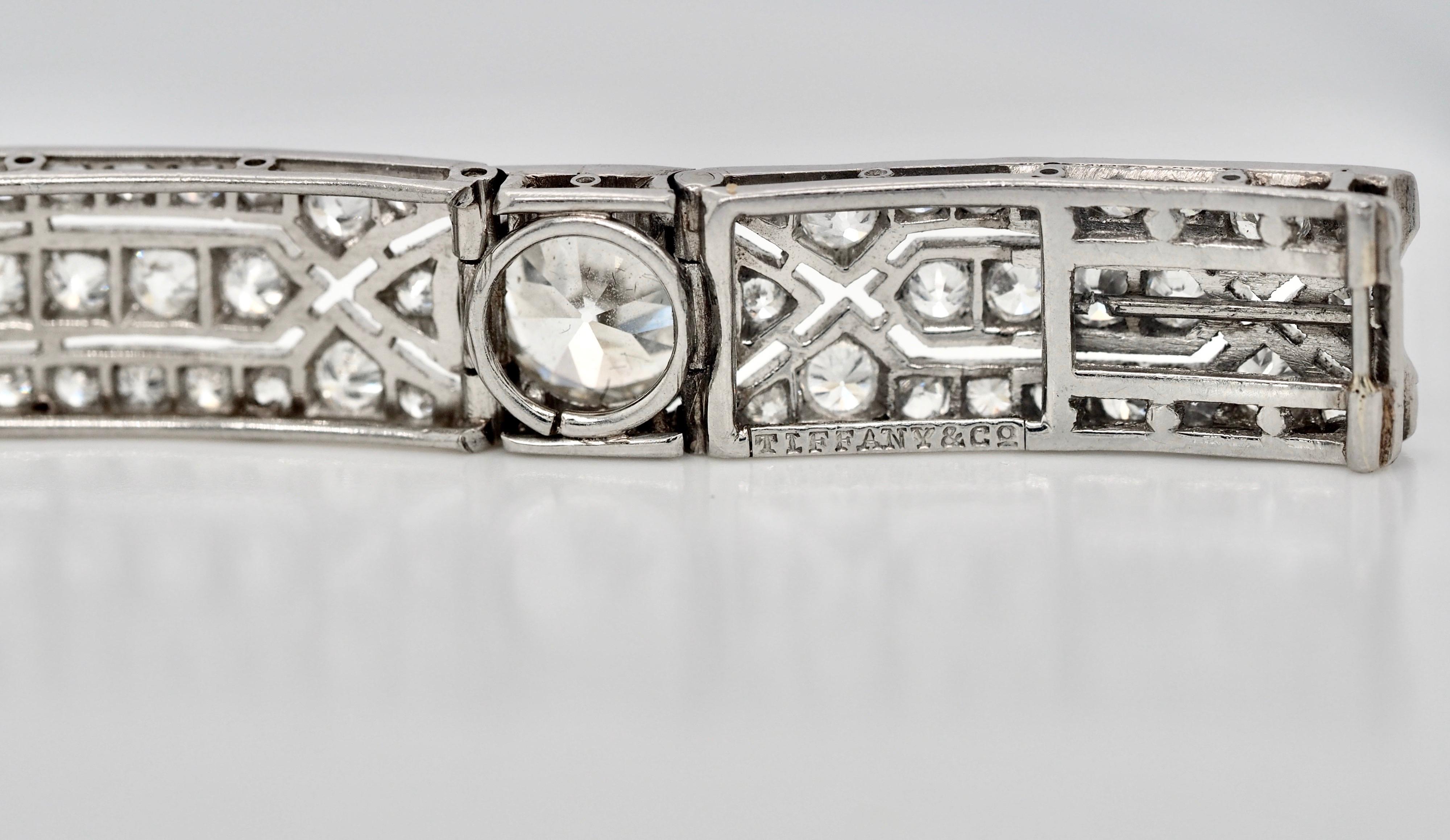 Vintage Tiffany & Co. Diamond Platinum Deco Bracelet, circa 1915 4