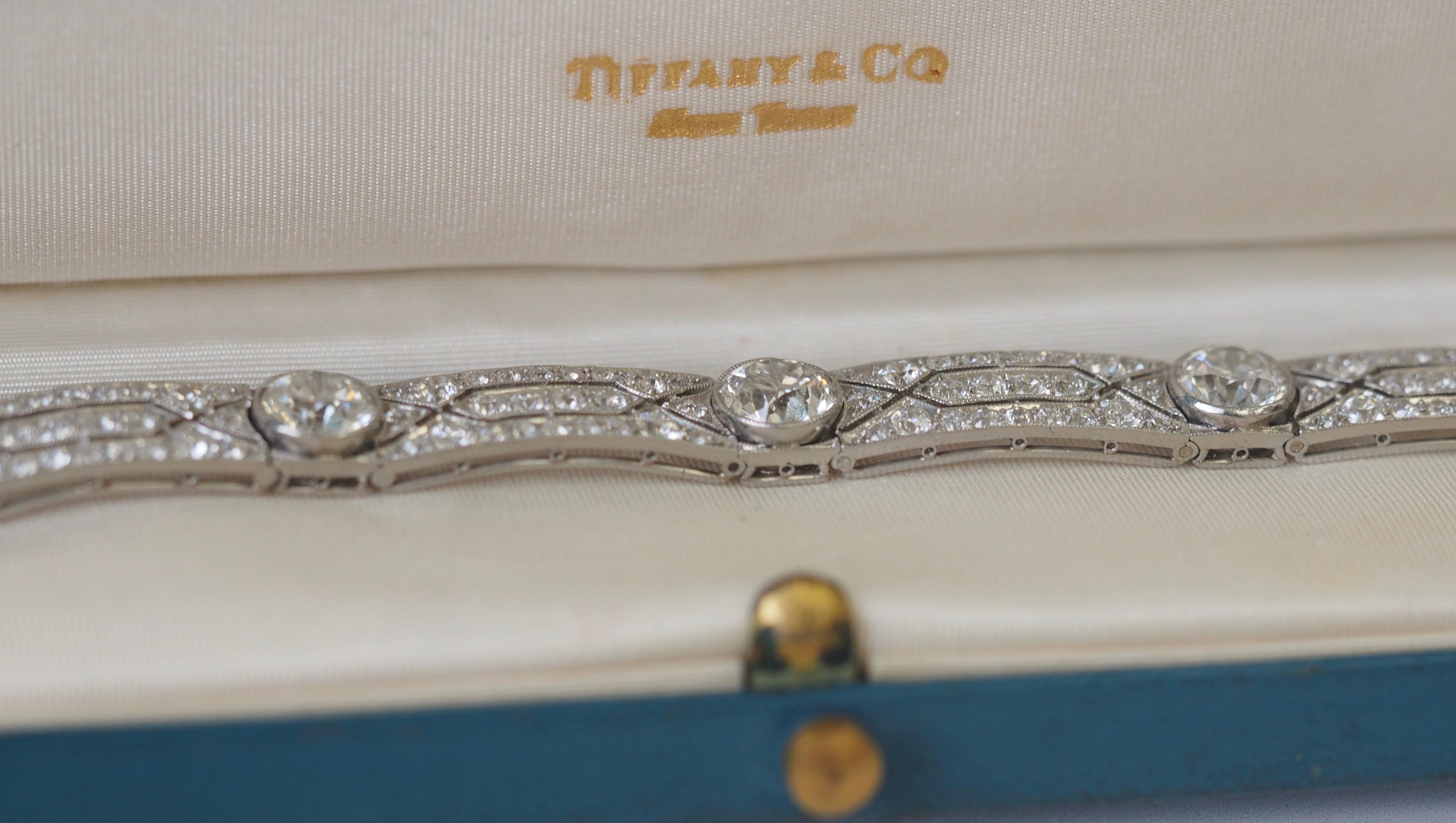 Vintage Tiffany & Co. Bracelet déco en platine et diamants, c. 1915 8