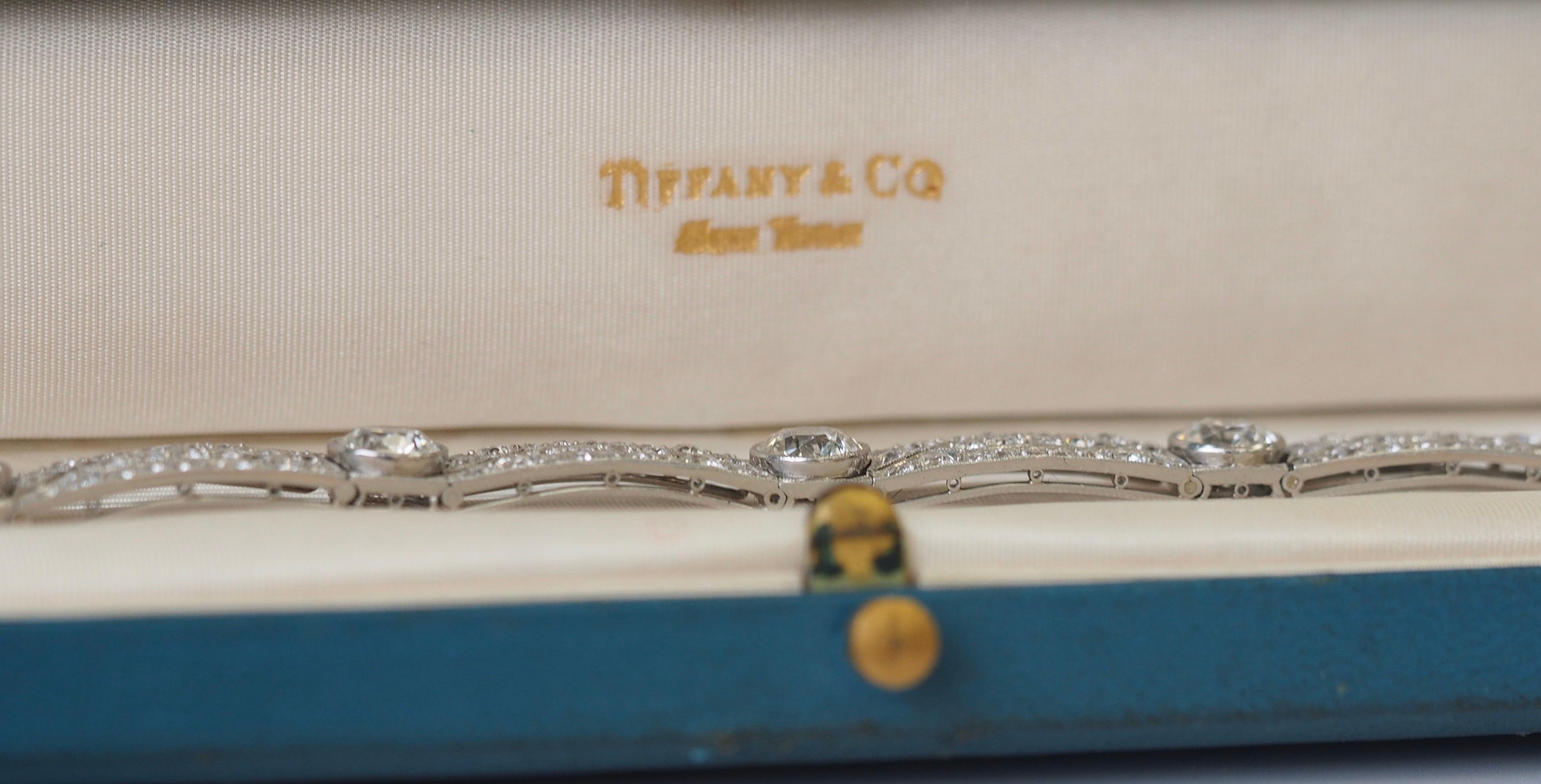 Vintage Tiffany & Co. Bracelet déco en platine et diamants, c. 1915 9