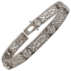 Retro Tiffany & Co. Diamond Platinum Deco Bracelet, circa 1915