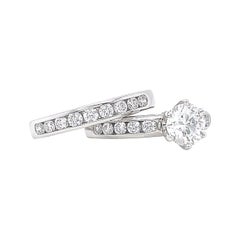 Vintage Tiffany & Co. Diamond Platinum Engagement Ring Set