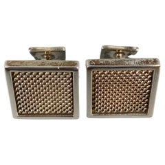 Vintage TIFFANY & CO. Diamond Point Sterling Silver Cuff Links