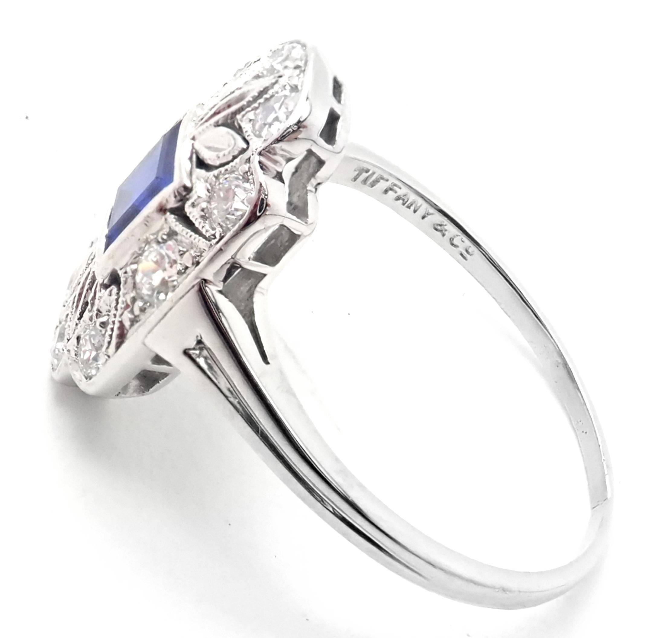 vintage platinum sapphire ring