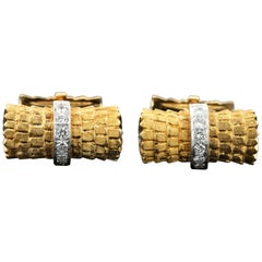 Vintage "Tiffany & Co" Diamond Set Cufflinks Circa 1960s