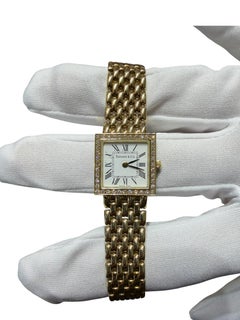 Vintage Tiffany & Co. Diamond Watch, 14K Gold, Swiss Quartz, Panther Link