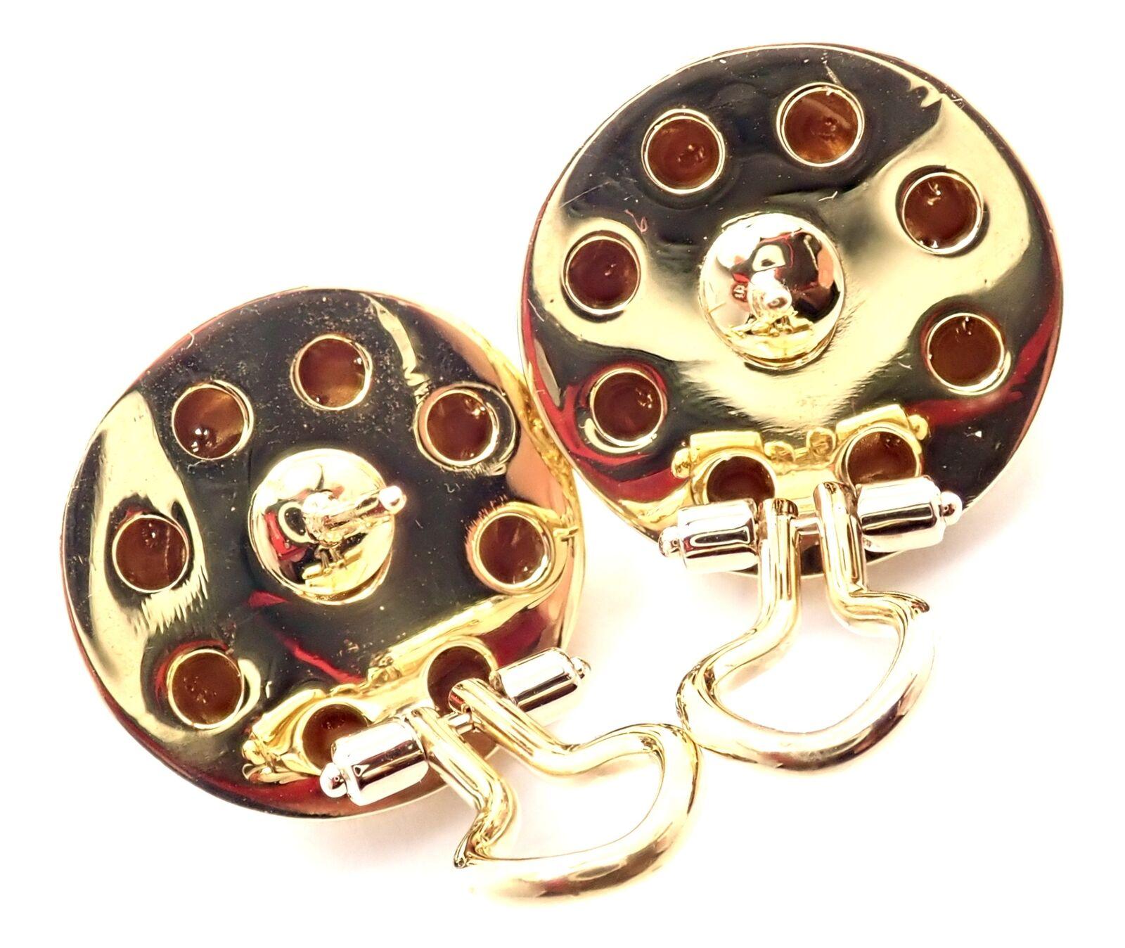 Pendientes vintage de oro amarillo con diamantes Tiffany & Co. Corte brillante en venta