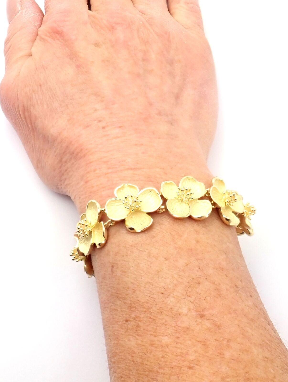 gold flower bracelet