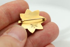 Vintage Tiffany & Co Early Leaf Brooch 14k Yellow Gold Pin