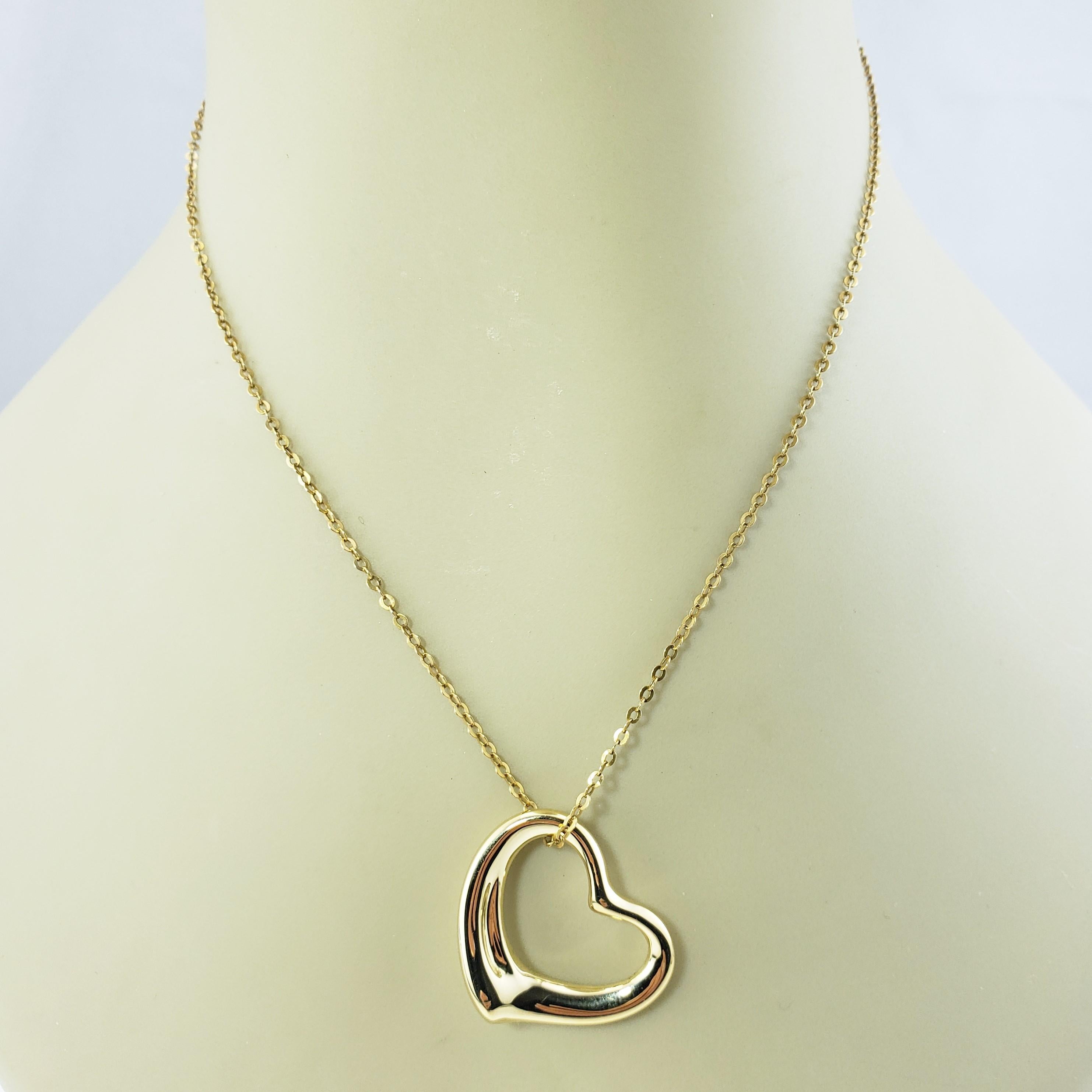 Tiffany & Co Elsa Peretti 18 Karat Yellow Gold Heart Pendant 4