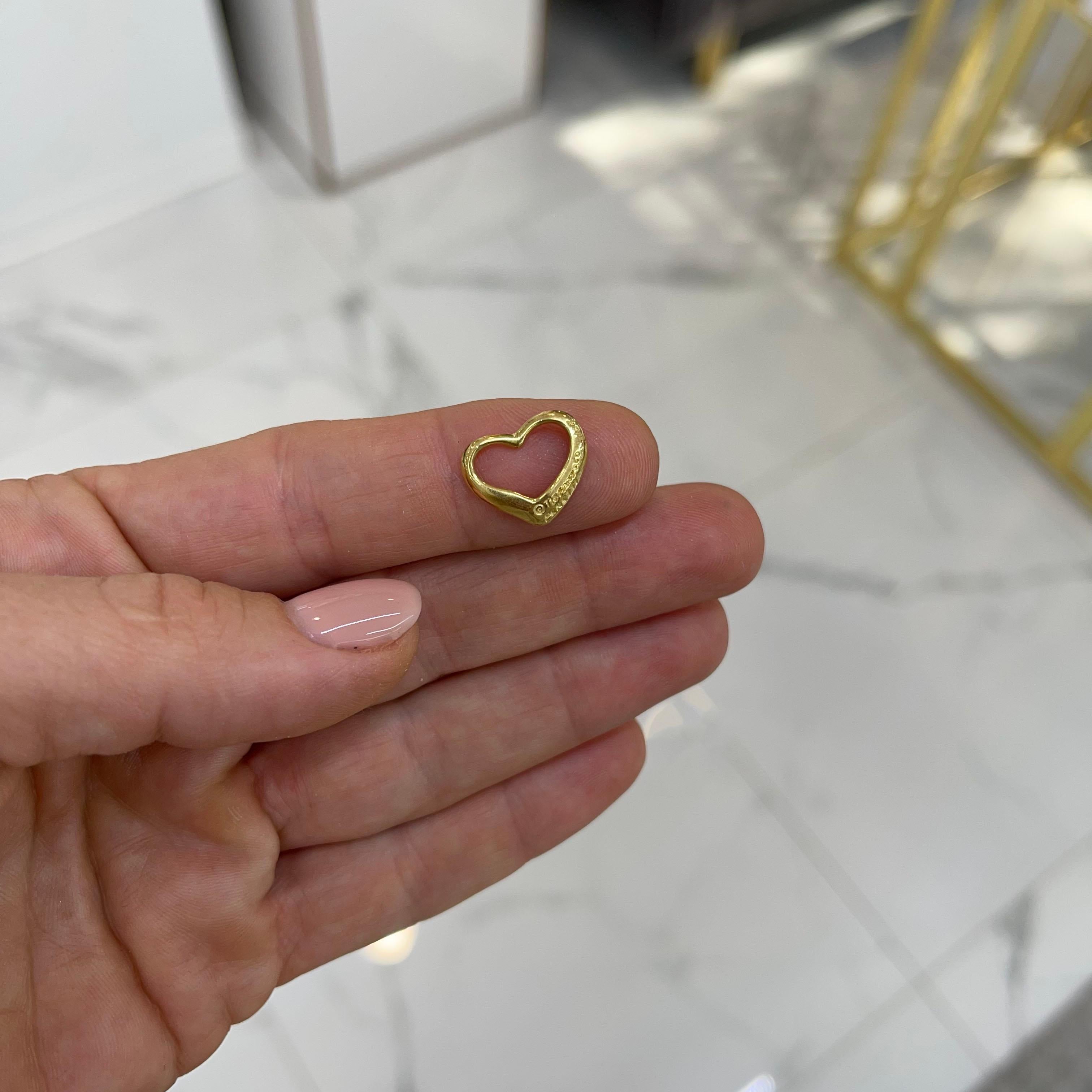 Vintage Tiffany & Co. Elsa Peretti 18K Yellow Gold Heart Pendant 1