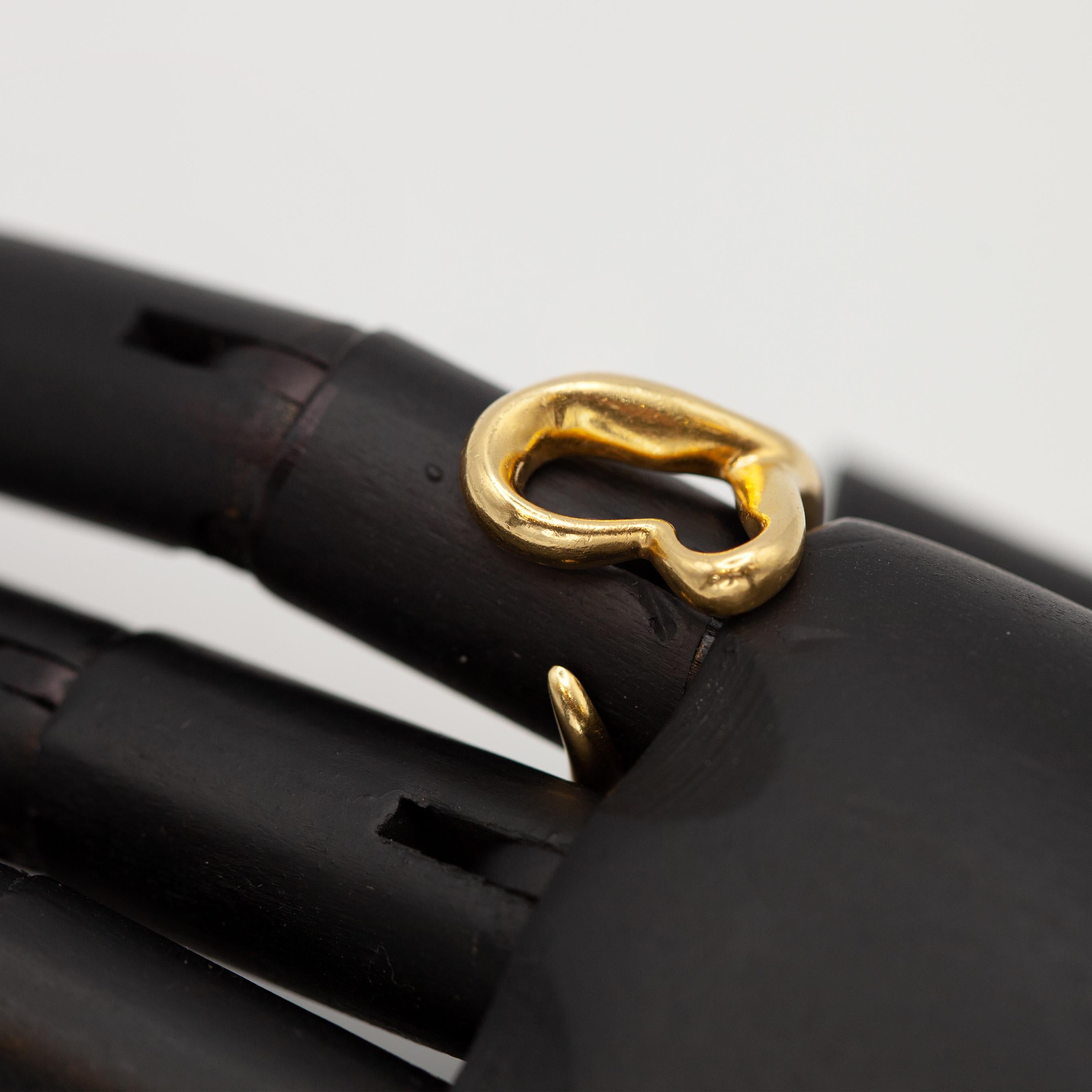 Weinlese Tiffany & Co. Elsa Peretti Offener Herzring aus 18 Karat Gelbgold im Angebot 5