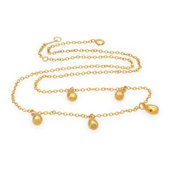 Vintage Tiffany & Co. Elsa Peretti 18K Yellow Gold Teardrop Necklace 18 Inch