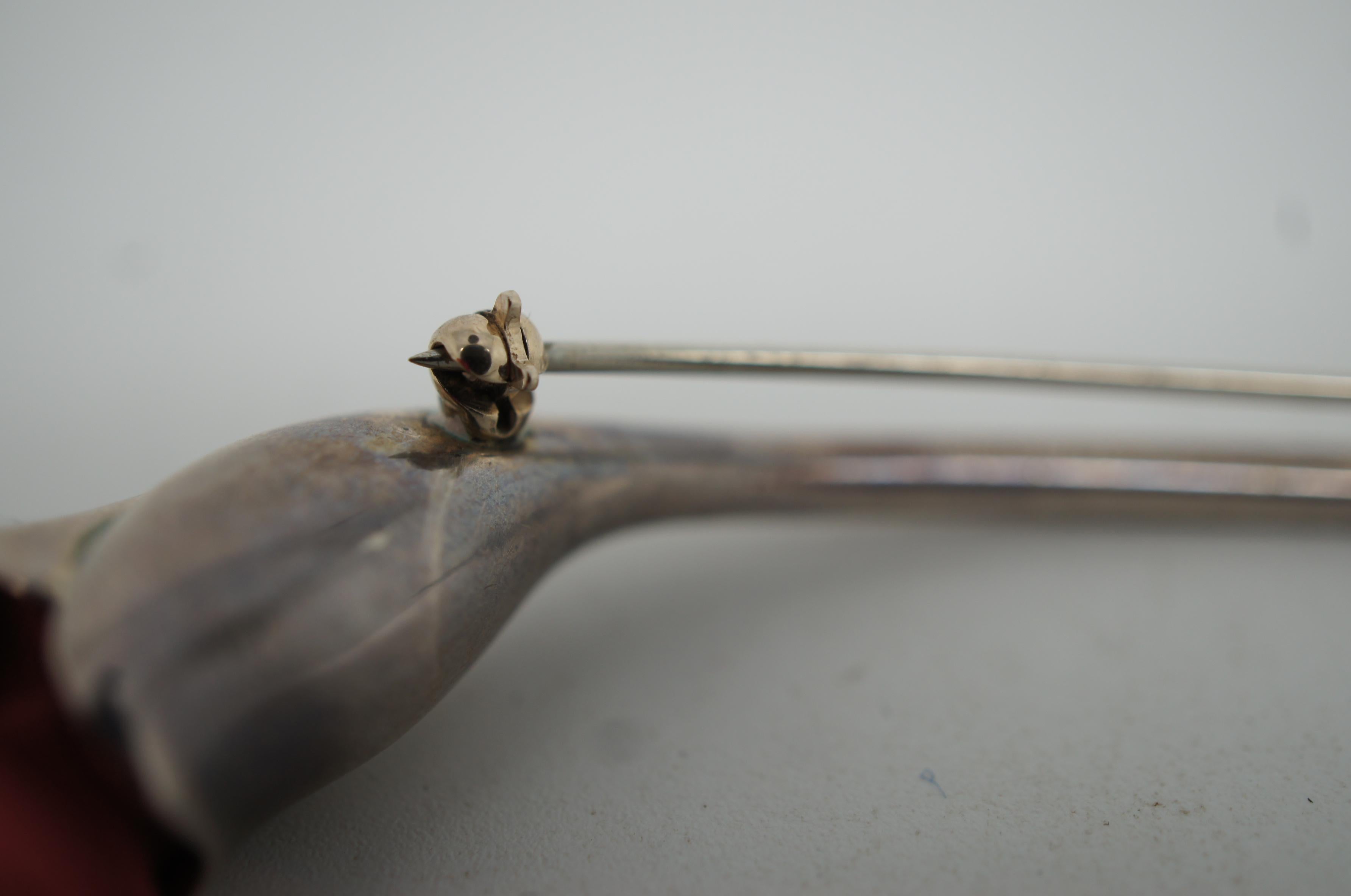 Vintage Tiffany & Co. Elsa Peretti Amapola Sterling Silver Poppy Rose Pin Brooch 1