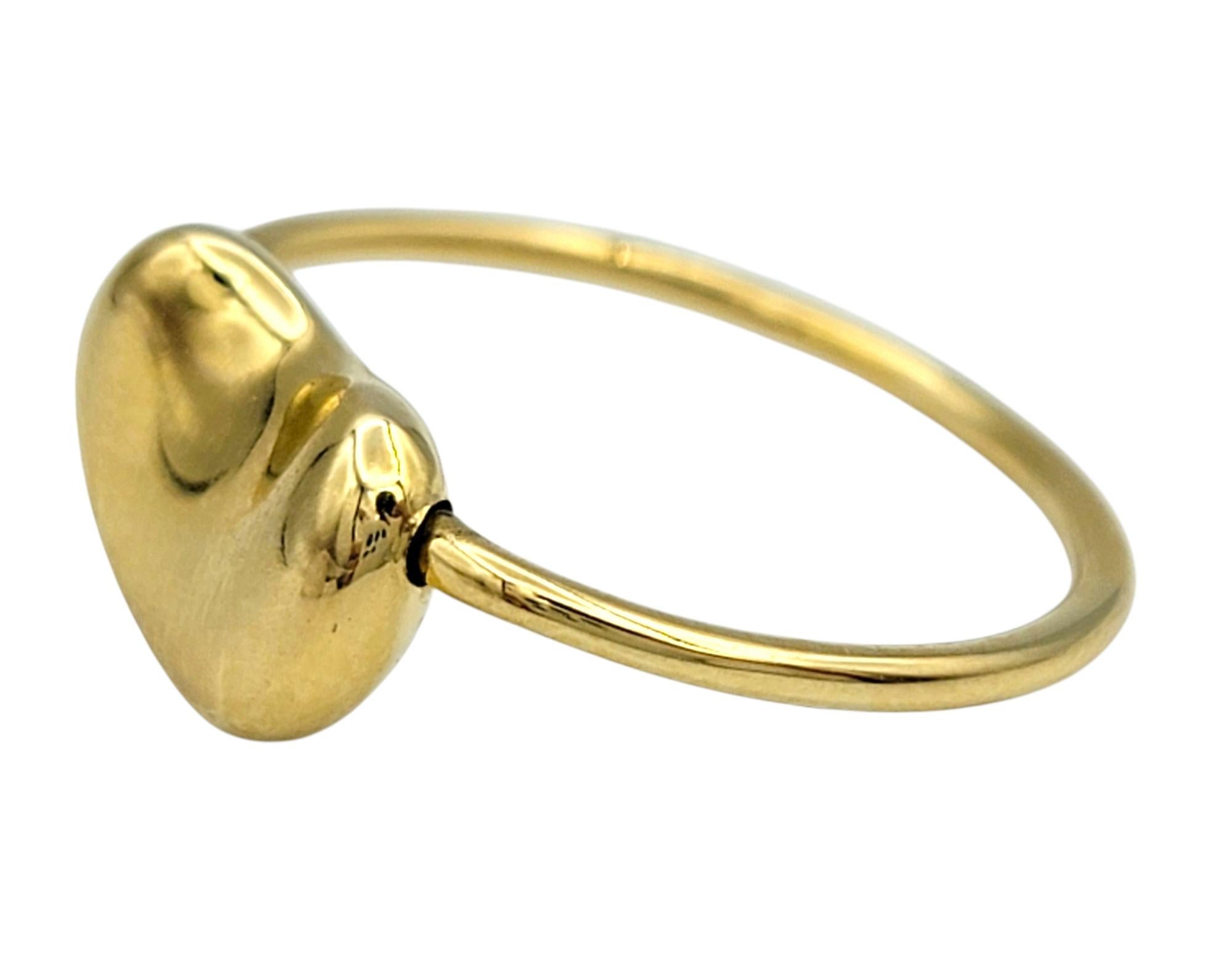 Vintage Tiffany & Co. Anillo Elsa Peretti Bean de oro amarillo pulido de 18 quilates Contemporáneo en venta