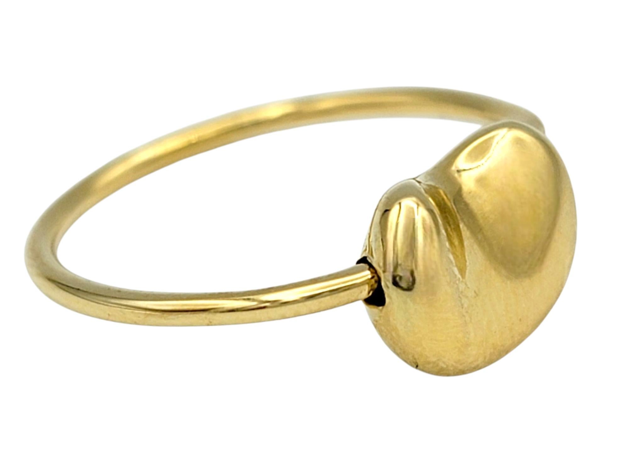 Vintage Tiffany & Co. Anillo Elsa Peretti Bean de oro amarillo pulido de 18 quilates en Bueno estado para la venta en Scottsdale, AZ