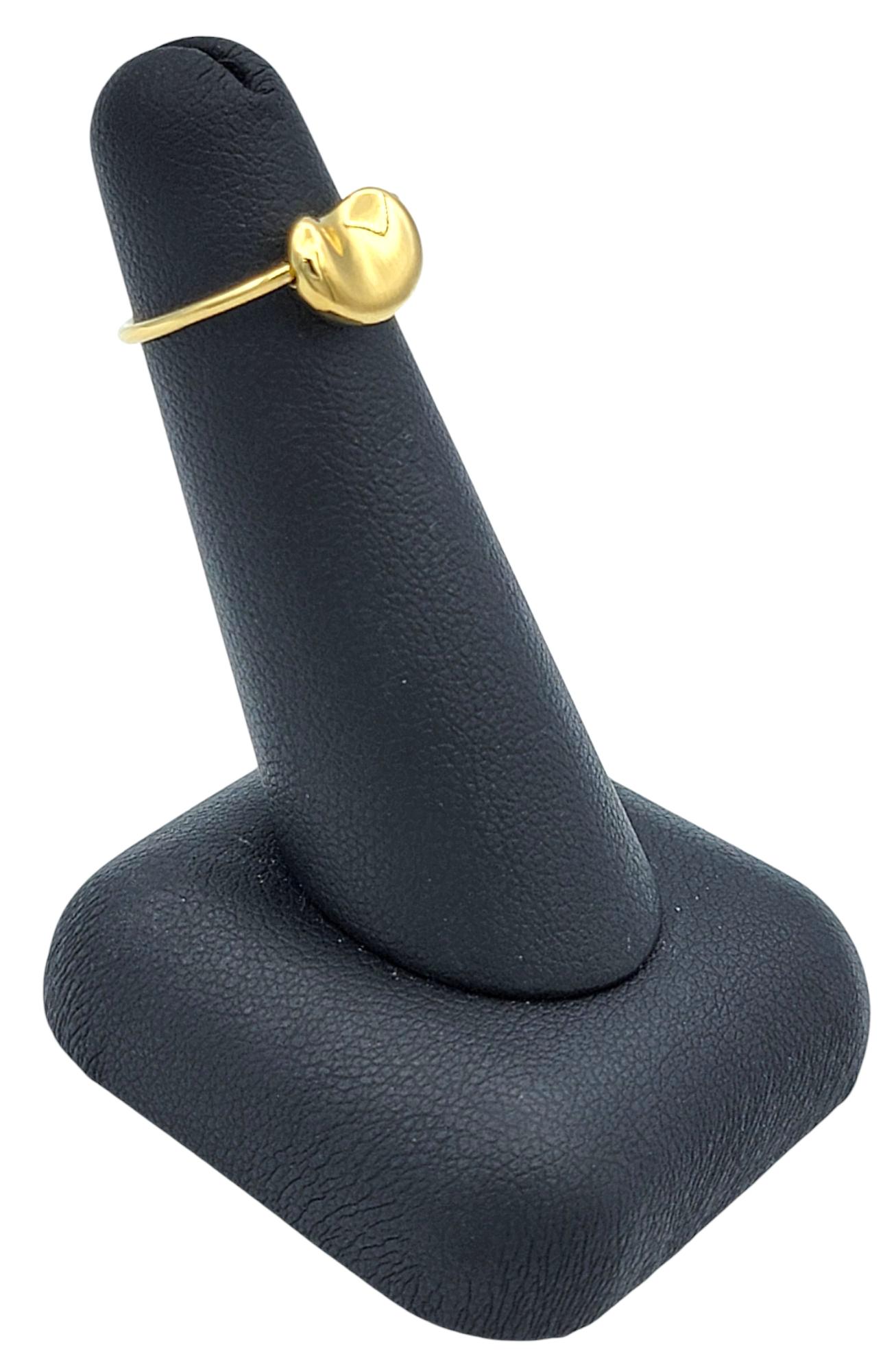 Vintage Tiffany & Co. Anillo Elsa Peretti Bean de oro amarillo pulido de 18 quilates en venta 4