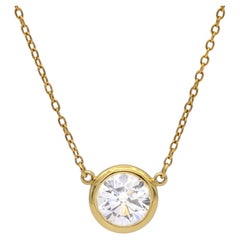 Vintage Tiffany & Co Elsa Peretti Diamond by the Yard 18K Necklace .90ct 1980's
