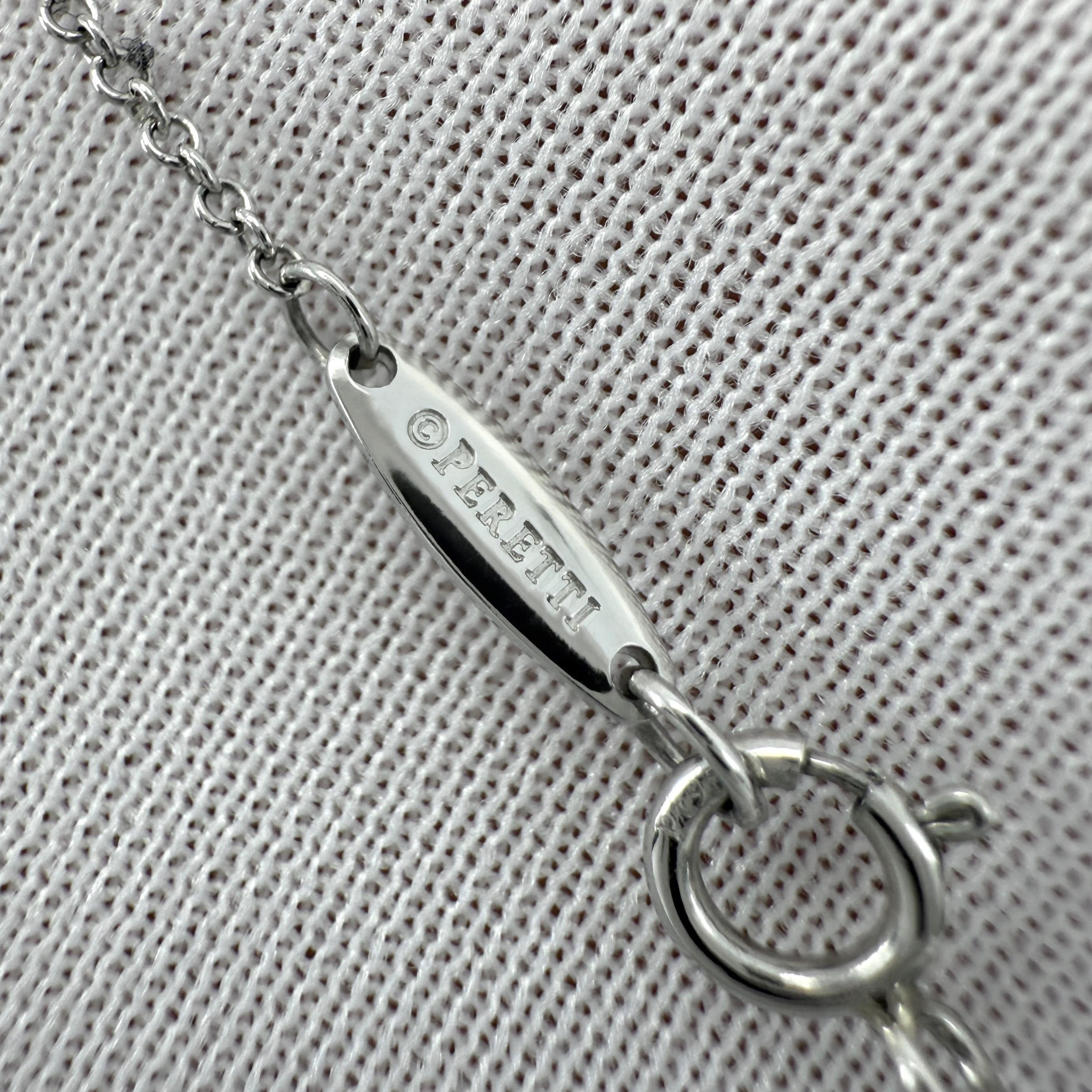 Tiffany & Co. d'epoca. Collana con ciondolo in platino con diamanti di Elsa Peretti in vendita 1