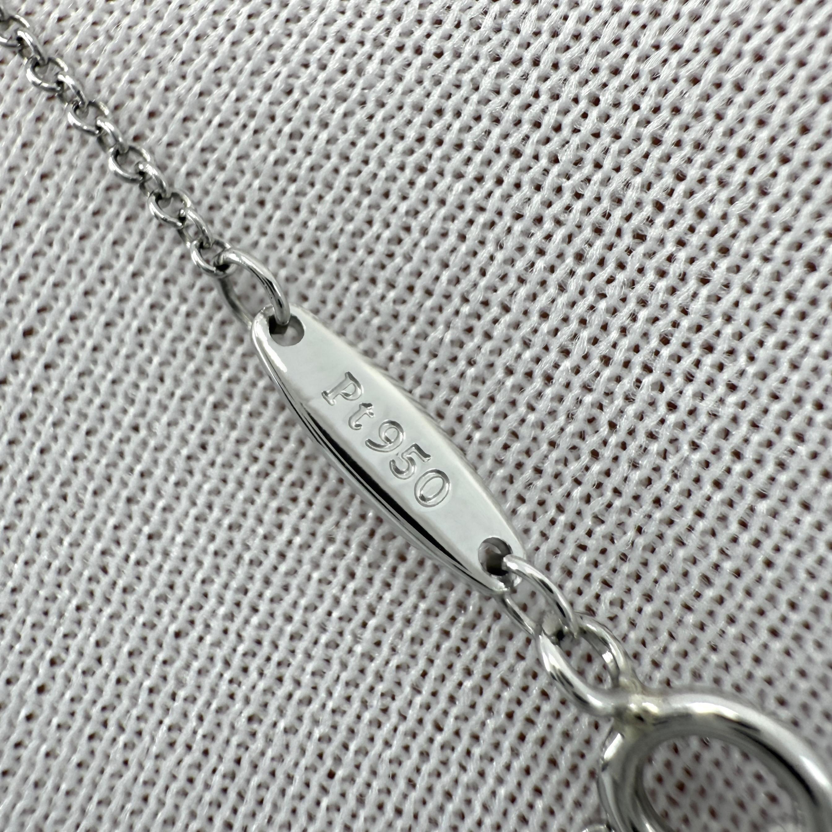 Tiffany & Co. d'epoca. Collana con ciondolo in platino con diamanti di Elsa Peretti in vendita 2