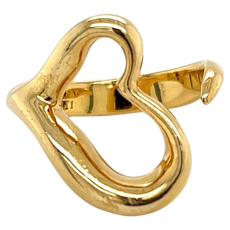 Tiffany and Co. Bague cœur vintage ELSA PERETTI en or En vente sur 1stDibs