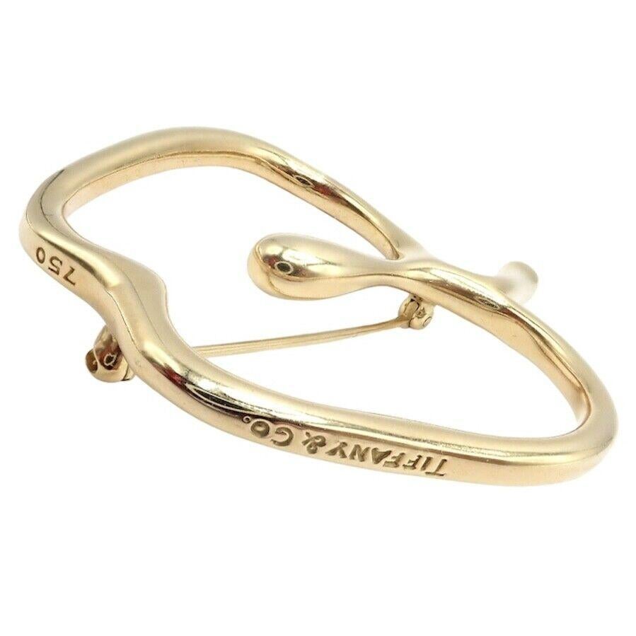 Große Anstecknadelbrosche aus Gelbgold von Tiffany & Co Elsa Peretti für Damen oder Herren im Angebot