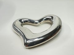 Vintage Tiffany & Co. Elsa Peretti Large Open Heart Sterling Silver Slide