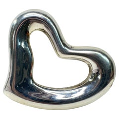 Vintage Tiffany & Co. Elsa Peretti Large Open Heart Sterling Silver Slide