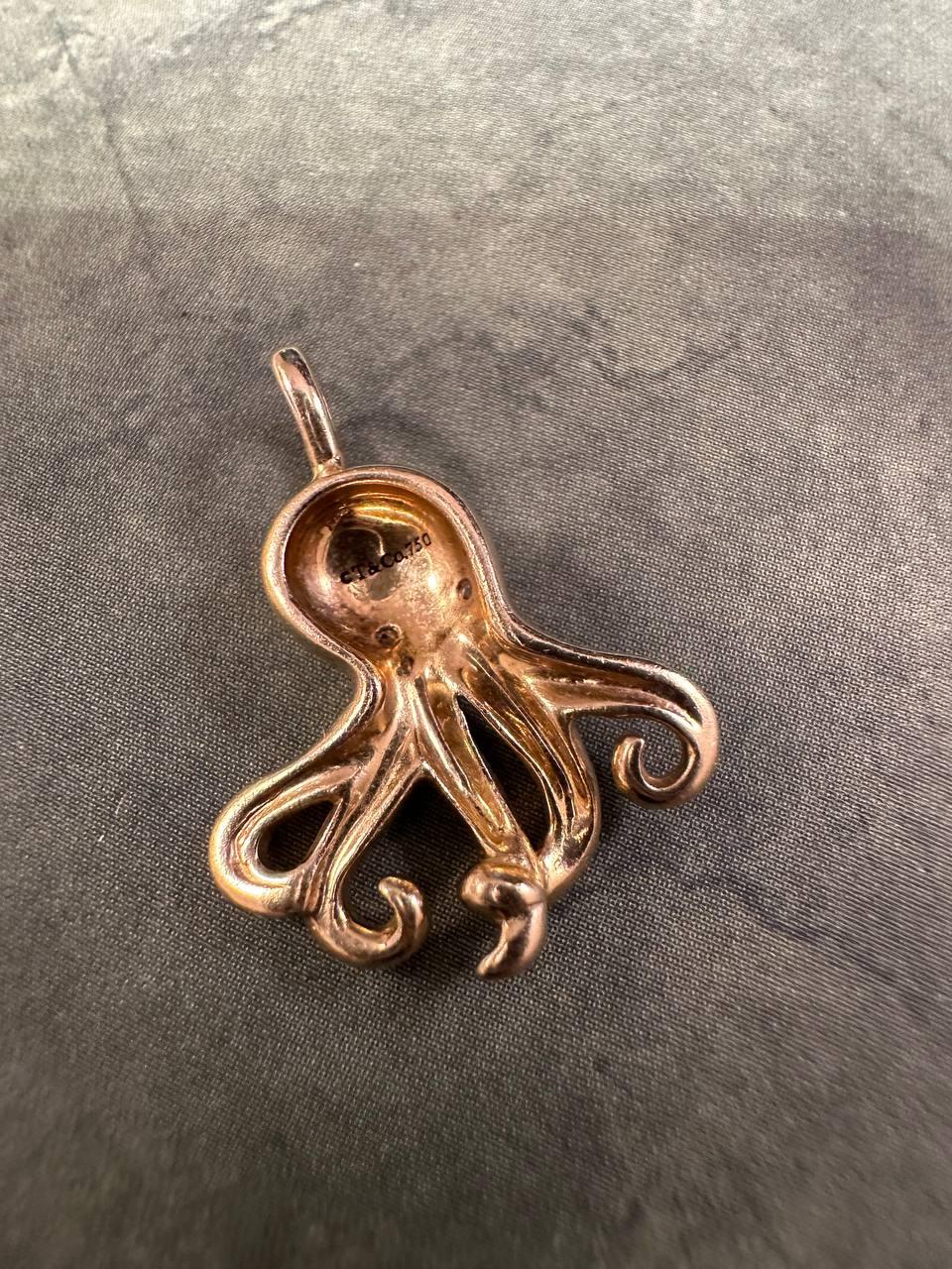 Vintage Tiffany & Co. Colgante Elsa Peretti Pulpo Oro 18K Diamantes 5