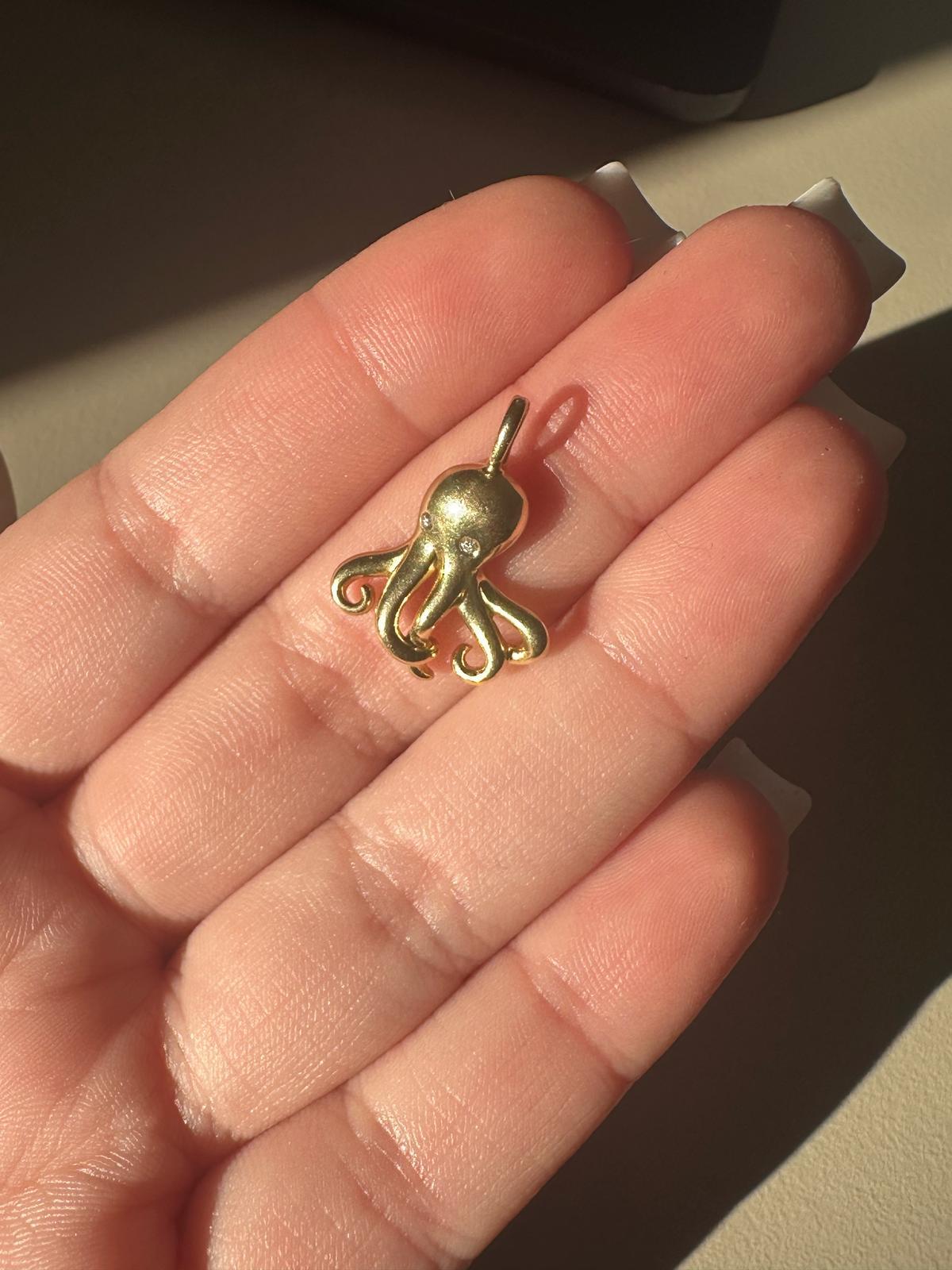 Vintage Tiffany & Co. Colgante Elsa Peretti Pulpo Oro 18K Diamantes en Bueno Estado en Mārupe, LV