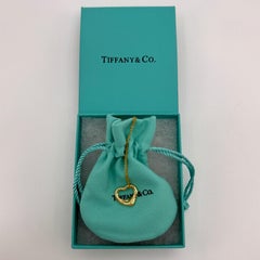 Vintage Tiffany & Co. Elsa Peretti Open Heart 18k Gold Pendant Necklace 15mm