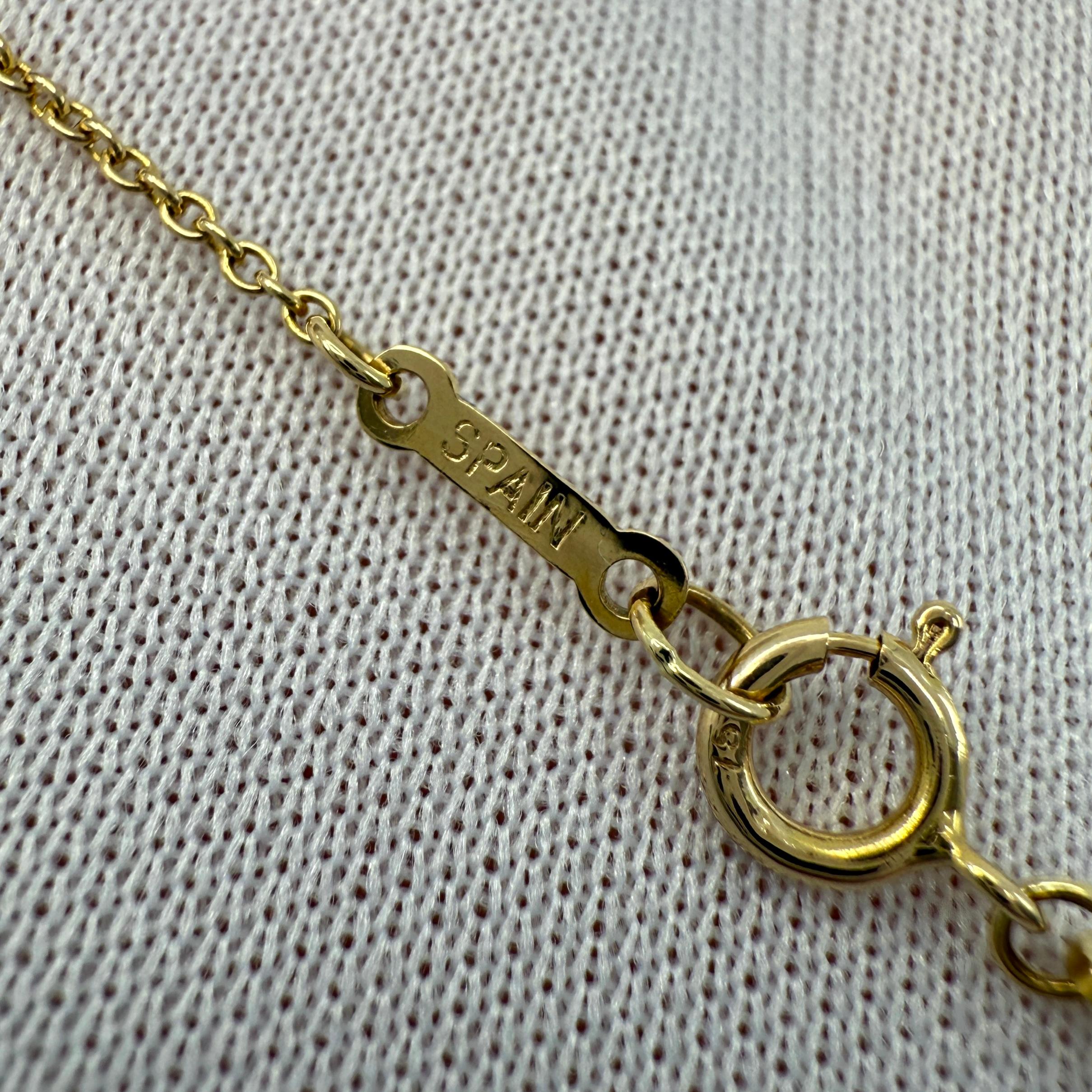 Vintage Tiffany & Co. Elsa Peretti Open Heart 18k Gold Pendant Necklace For Sale 6