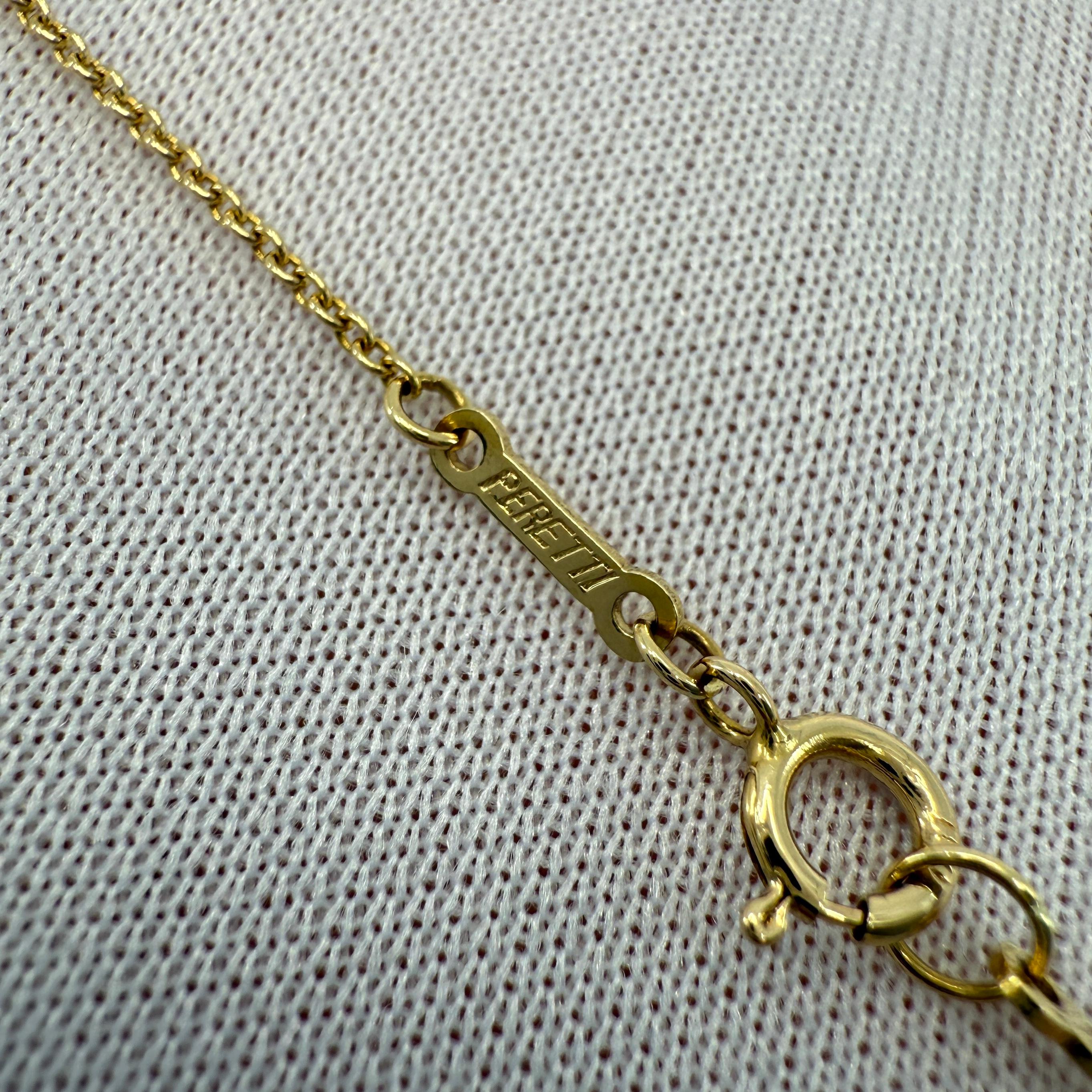 Vintage Tiffany & Co. Elsa Peretti Open Heart 18k Gold Pendant Necklace For Sale 5