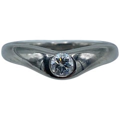 Vintage Tiffany & Co. Elsa Peretti Platinum and Diamond Band Ring 