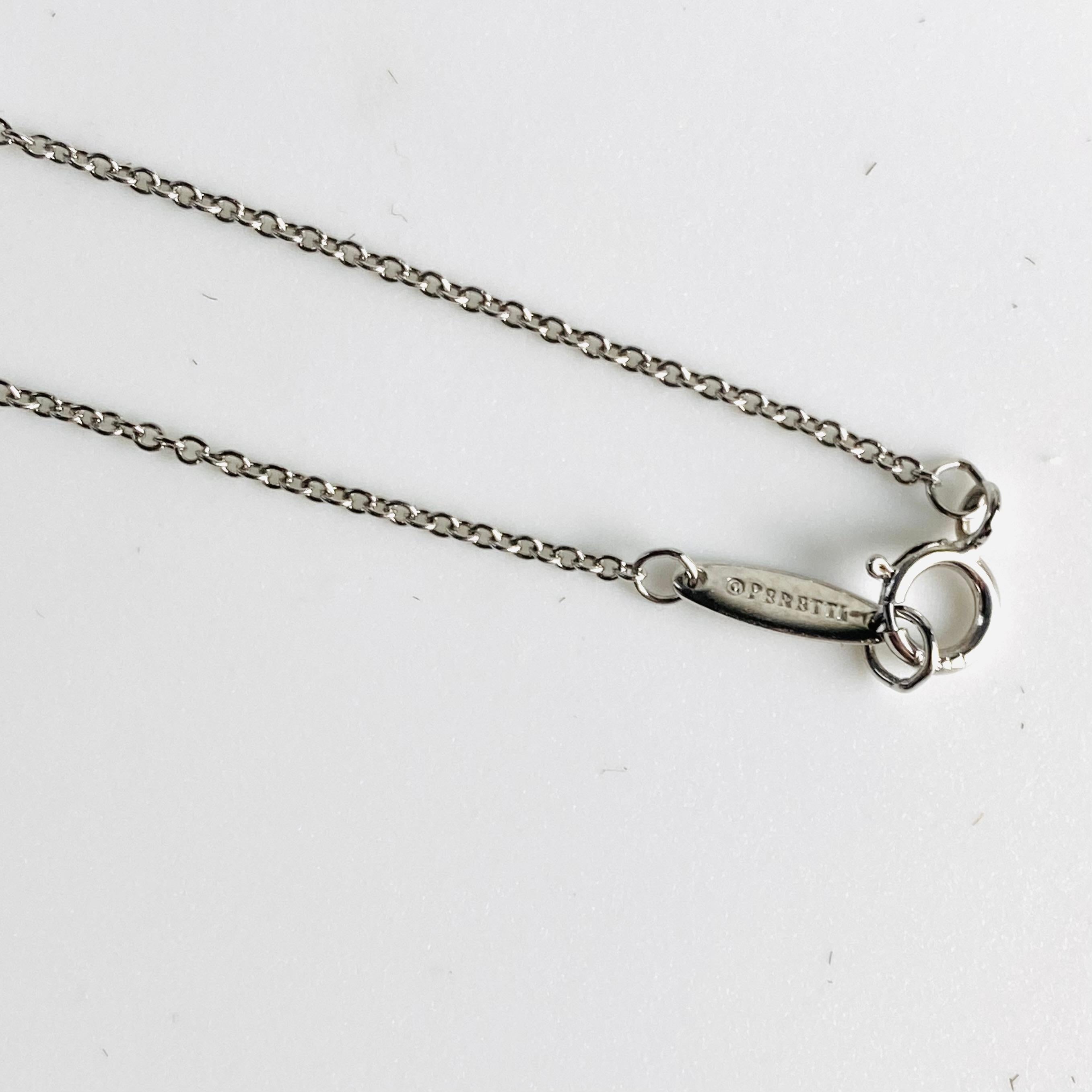 Vintage Tiffany & Co. Pulsera Elsa Peretti de platino y tres diamantes por metro en venta 5