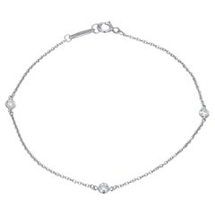 Tiffany & Co. d'epoca. Bracciale con tre diamanti in platino di Elsa Peretti
