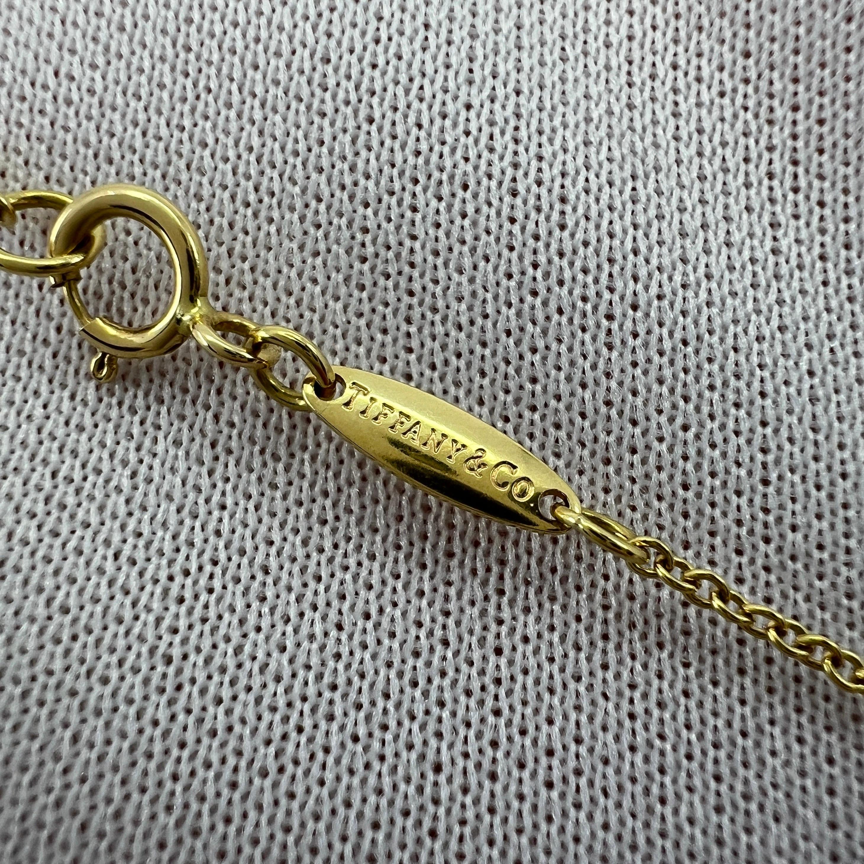 Vintage Tiffany & Co. Elsa Peretti Small Open Heart 18k Gold Pendant Necklace 6
