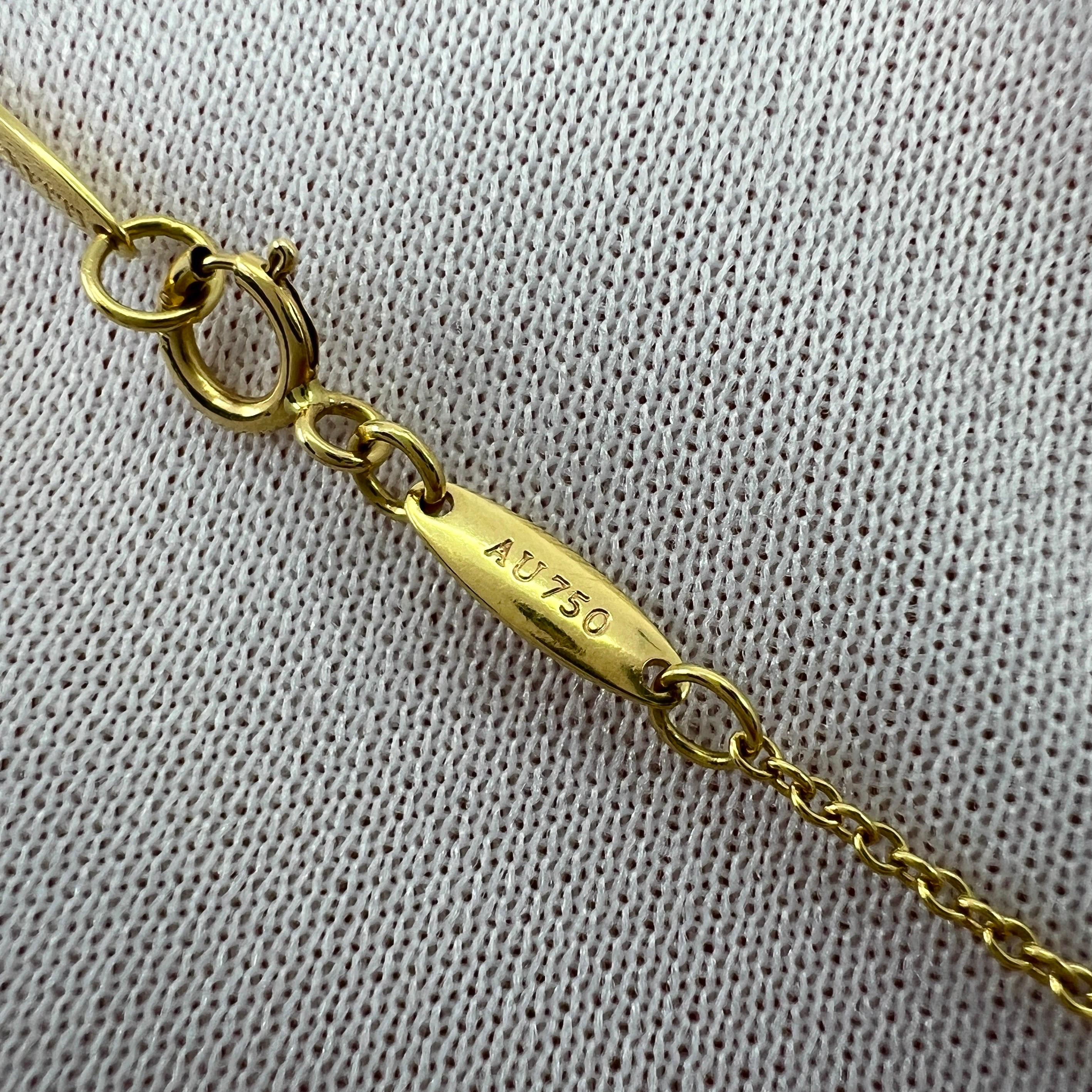 Vintage Tiffany & Co. Elsa Peretti Small Open Heart 18k Gold Pendant Necklace 5
