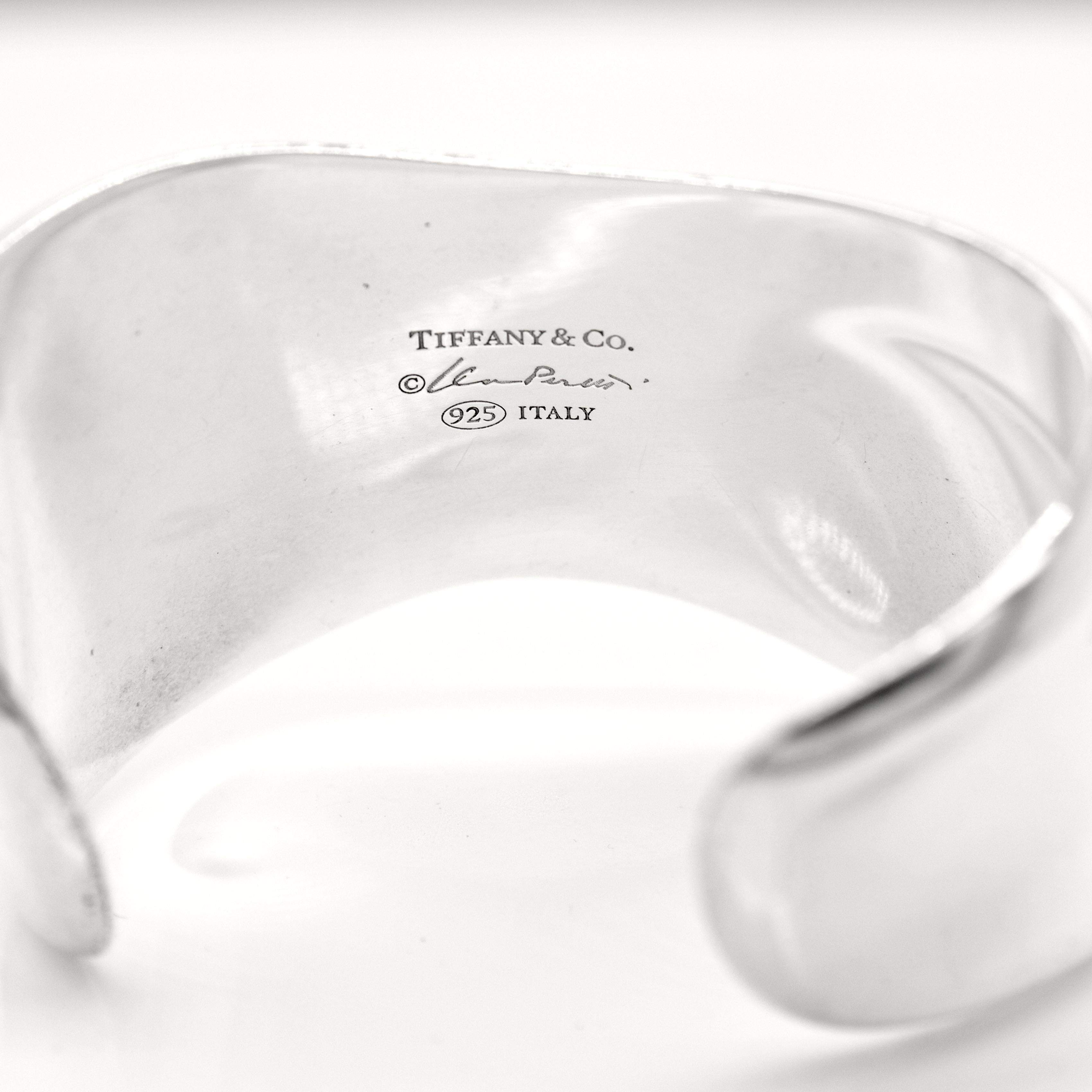 Vintage Tiffany & Co. Elsa Peretti Sterling Silver Bone Cuff Bracelet  2