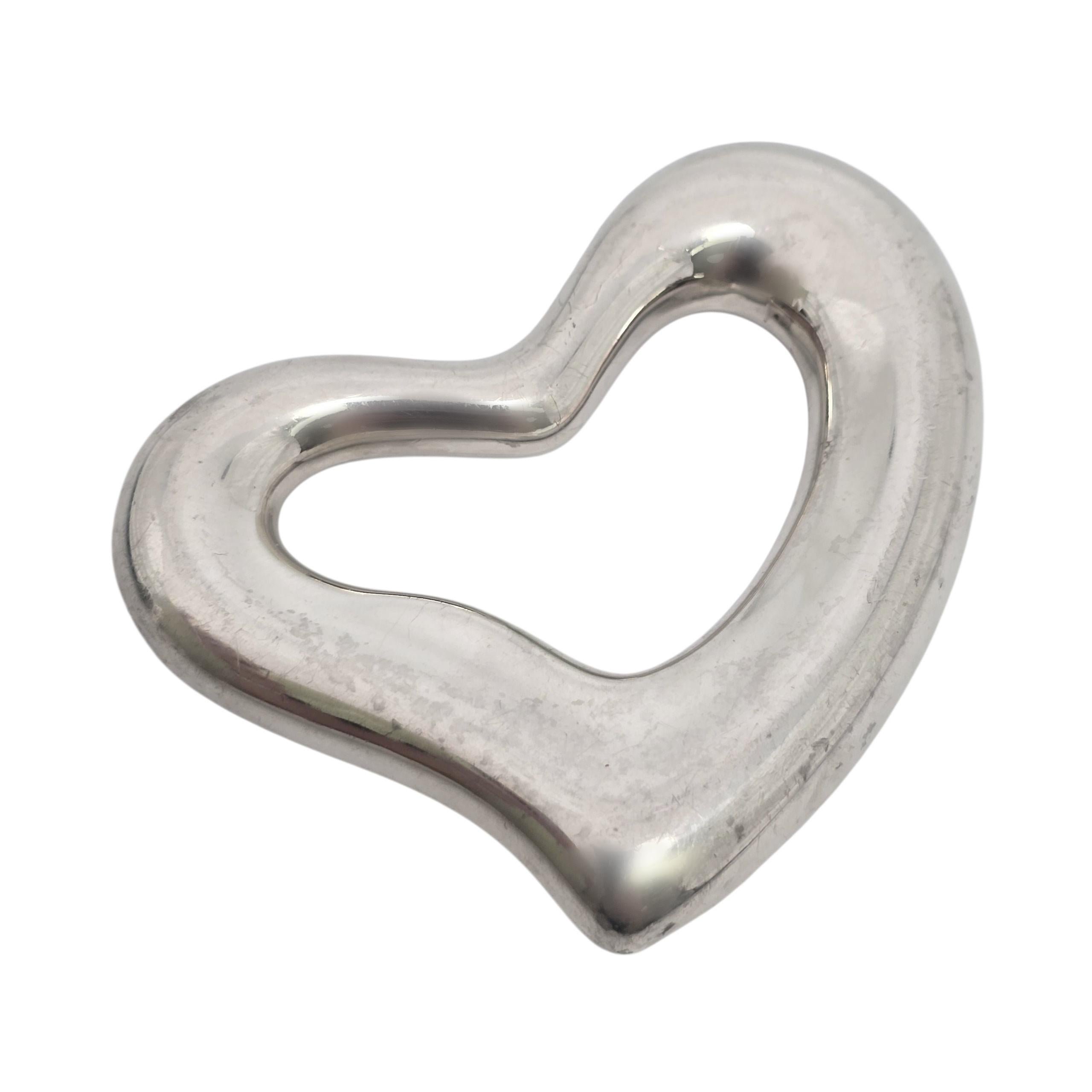 Vintage Tiffany & Co Elsa Peretti Sterling Silver Open Heart Belt Buckle #22273 For Sale 2