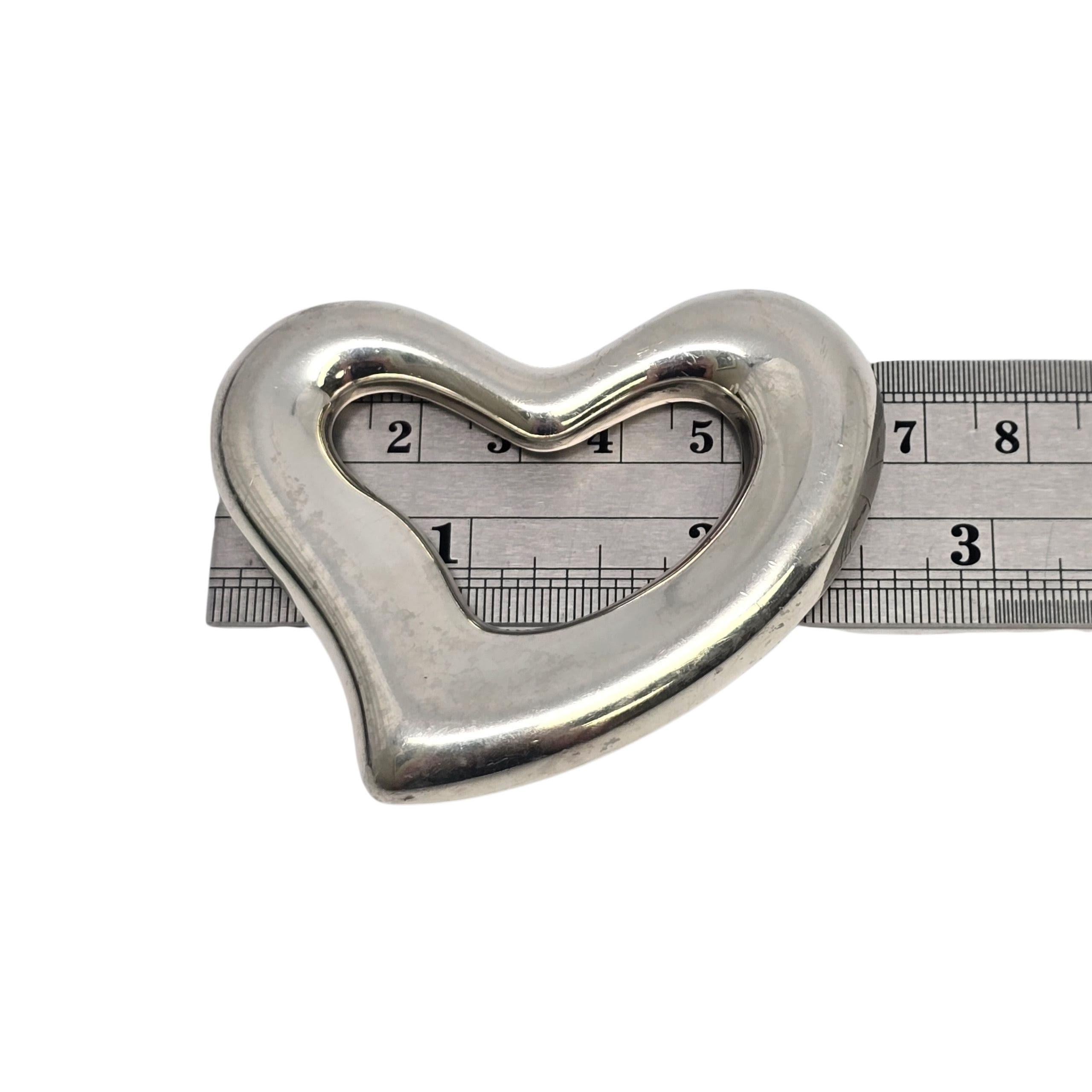 Vintage Tiffany & Co Elsa Peretti Sterling Silver Open Heart Belt Buckle #22273 For Sale 5