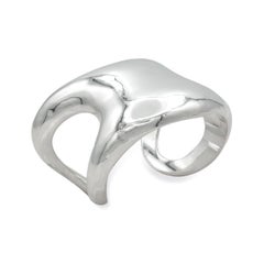 Vintage Tiffany & Co. Pulsera tipo brazalete con los laterales abiertos de plata de ley de Elsa Peretti