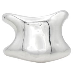 Weinlese Tiffany & Co. Elsa Peretti Armreif aus Sterlingsilber mit offener Seite