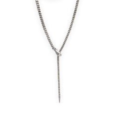 Vintage Tiffany & Co. Elsa Peretti Sterling Silver Snake Lariat Necklace 29"