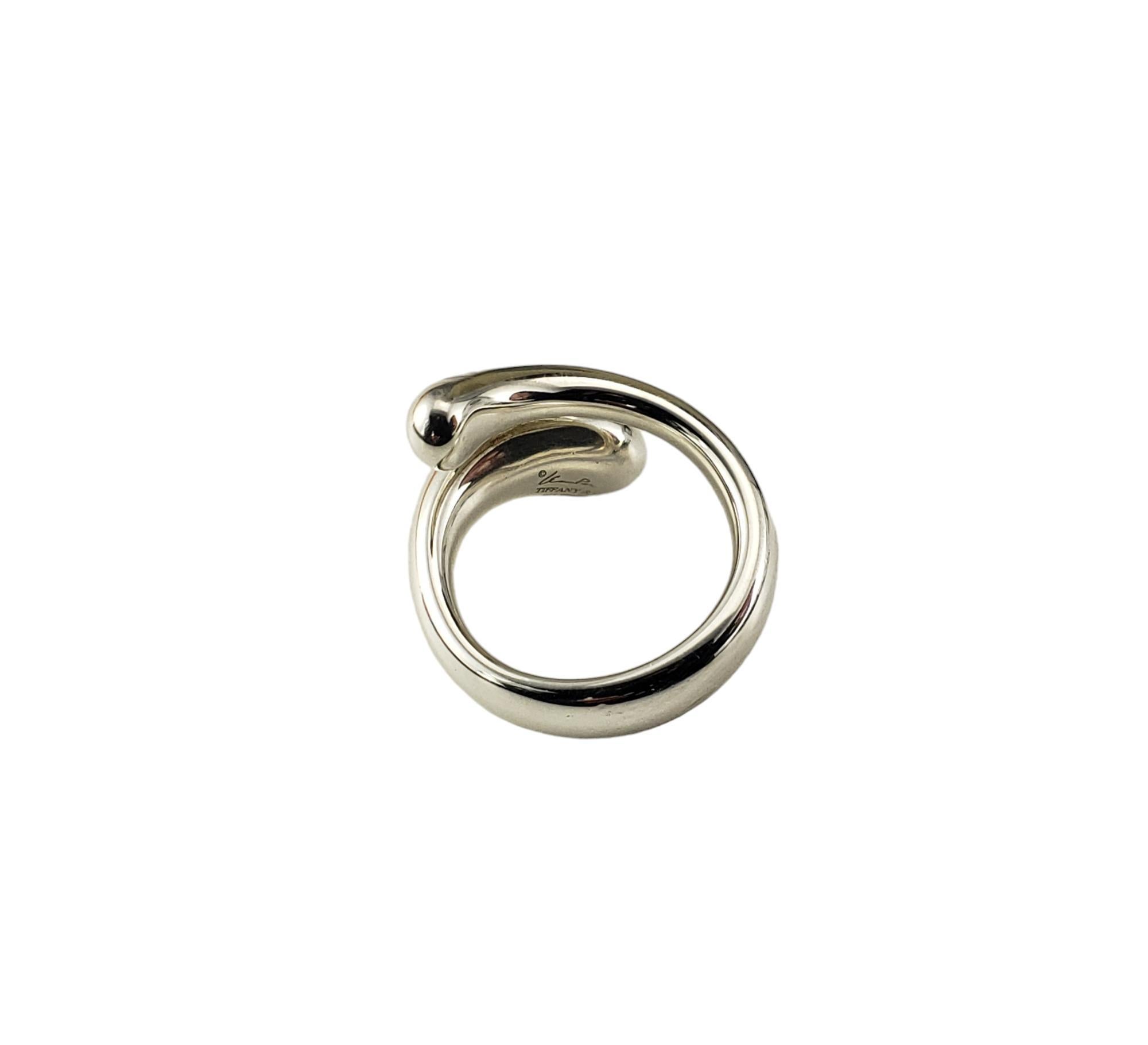 Vintage Tiffany & Co Elsa Peretti Sterling Silver Teardrop Ring Size 5.75 #17296 In Good Condition In Washington Depot, CT