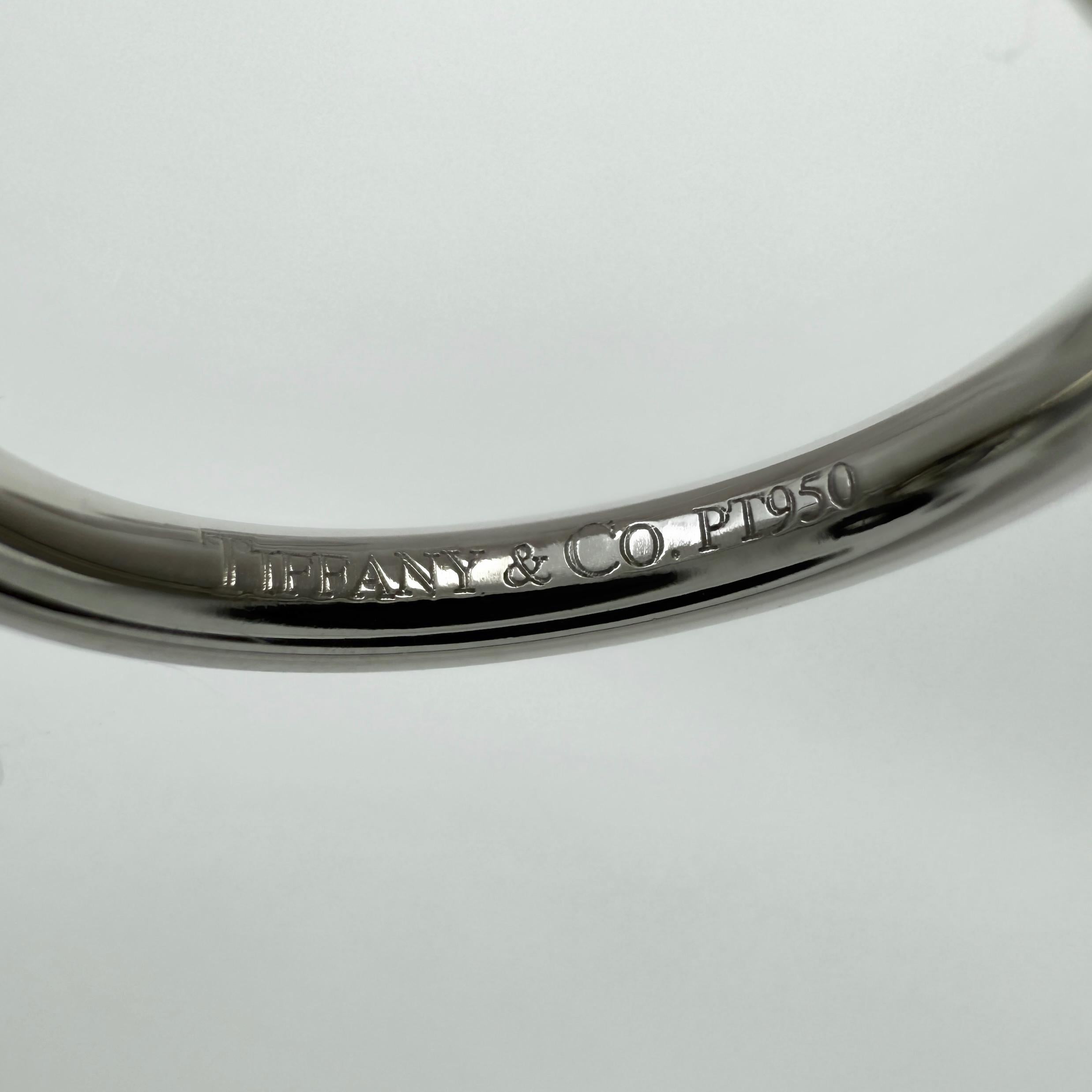 Vintage Tiffany & Co. Elsa Perreti By The Yard, bague solitaire en platine et diamants en vente 2