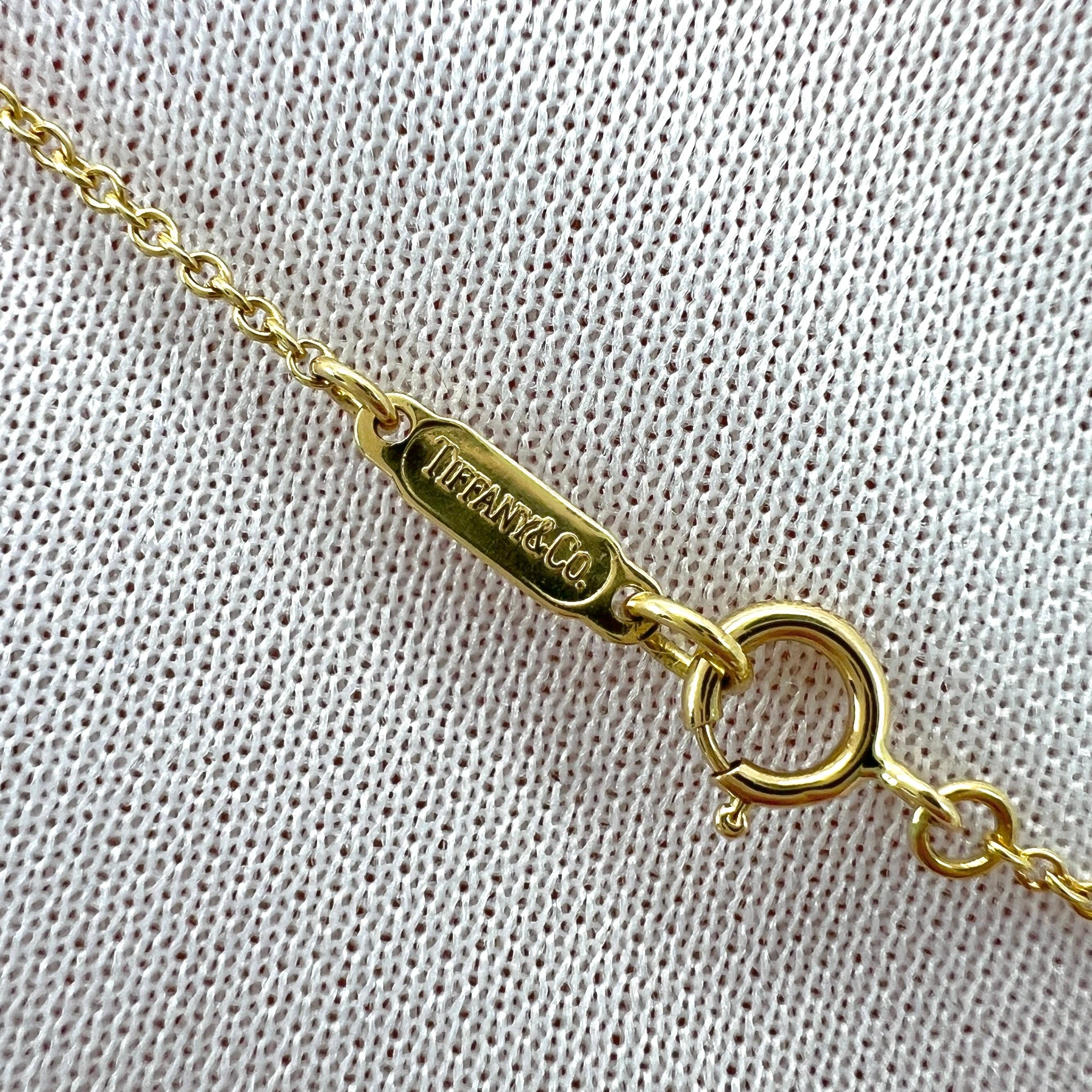 Vintage Tiffany & Co. Emerald And Diamond Cross 18k Yellow Gold Pendant Necklace 4