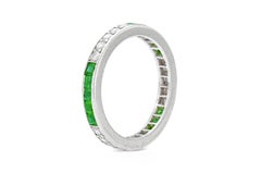 Vintage Tiffany & Co. Emerald and Diamond Wedding Band